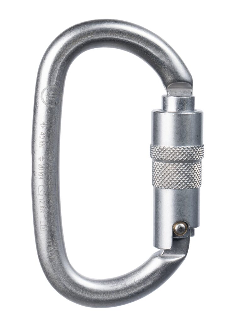 Large & Small Stainless Steel Carabiner, Screw Lock, Eye, Basic