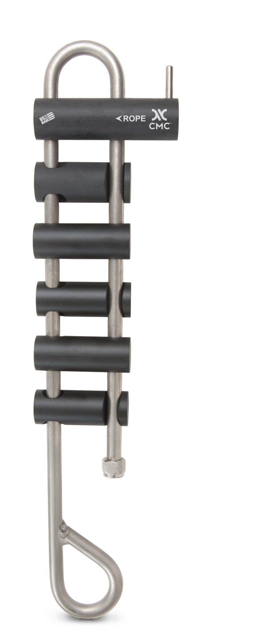 thumbnail image 2 of Goriertaly Climbing Rack Descender Rappelling Mountaineering Outdoor 4 Bar Stop Belay Device Tree Arborist Camping Rigging Descending Blue 2 of 14