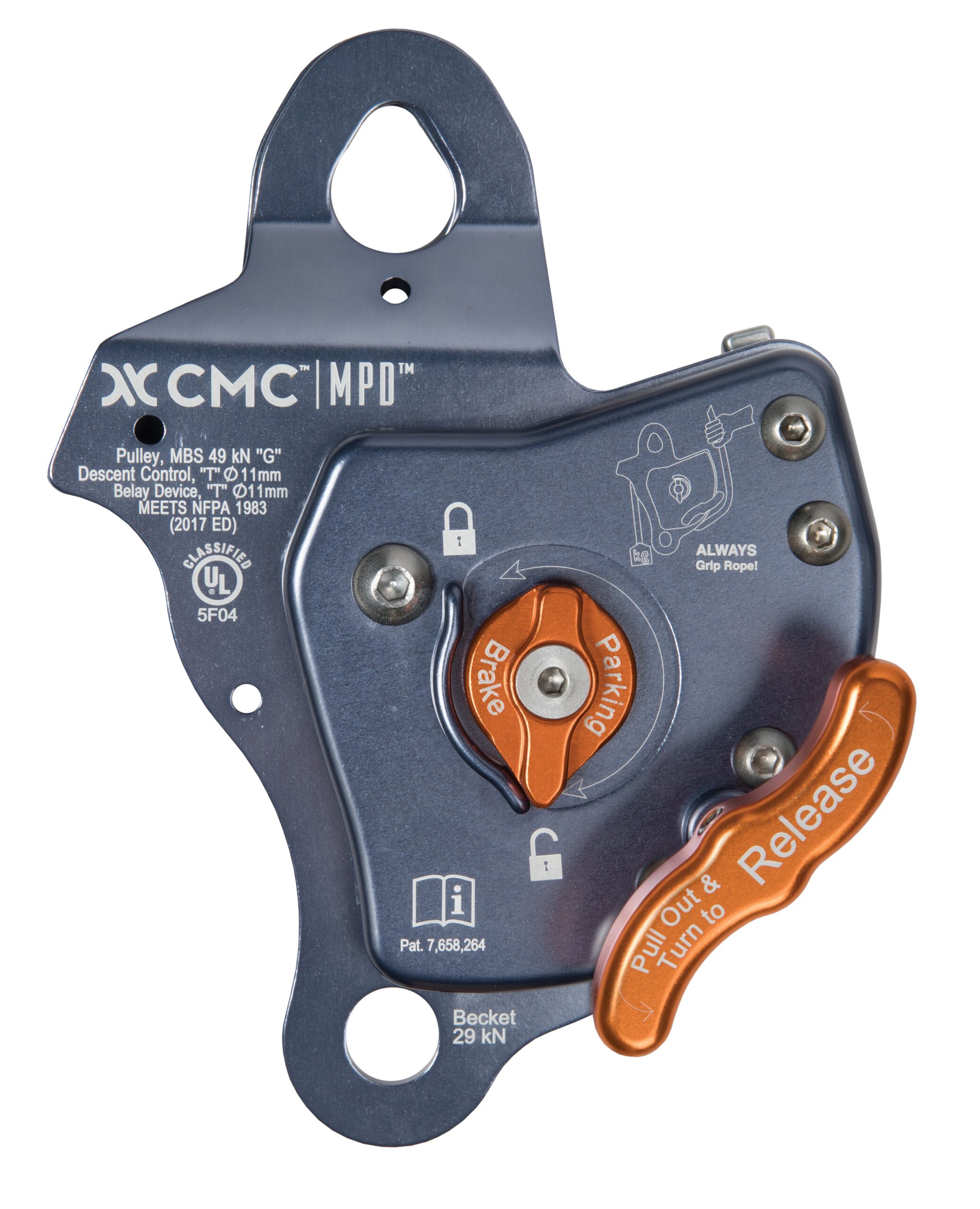 Mpd Rope Device MPD Multi Purpose Device - Descent Belay Pulley | CMC PRO